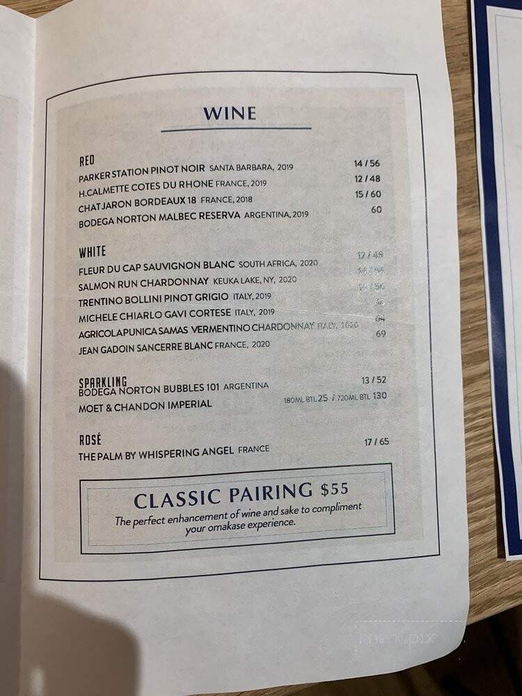 The Chemistry Room - New York, NY menu_pic