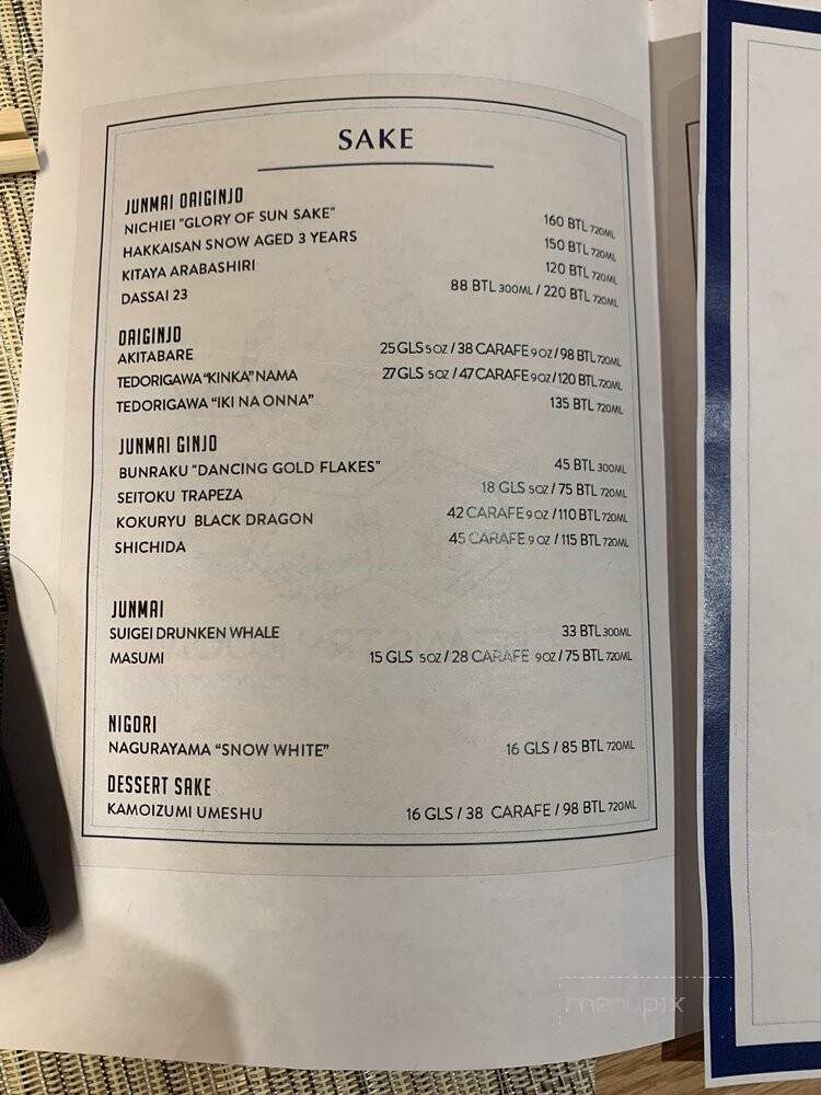 The Chemistry Room - New York, NY menu_pic
