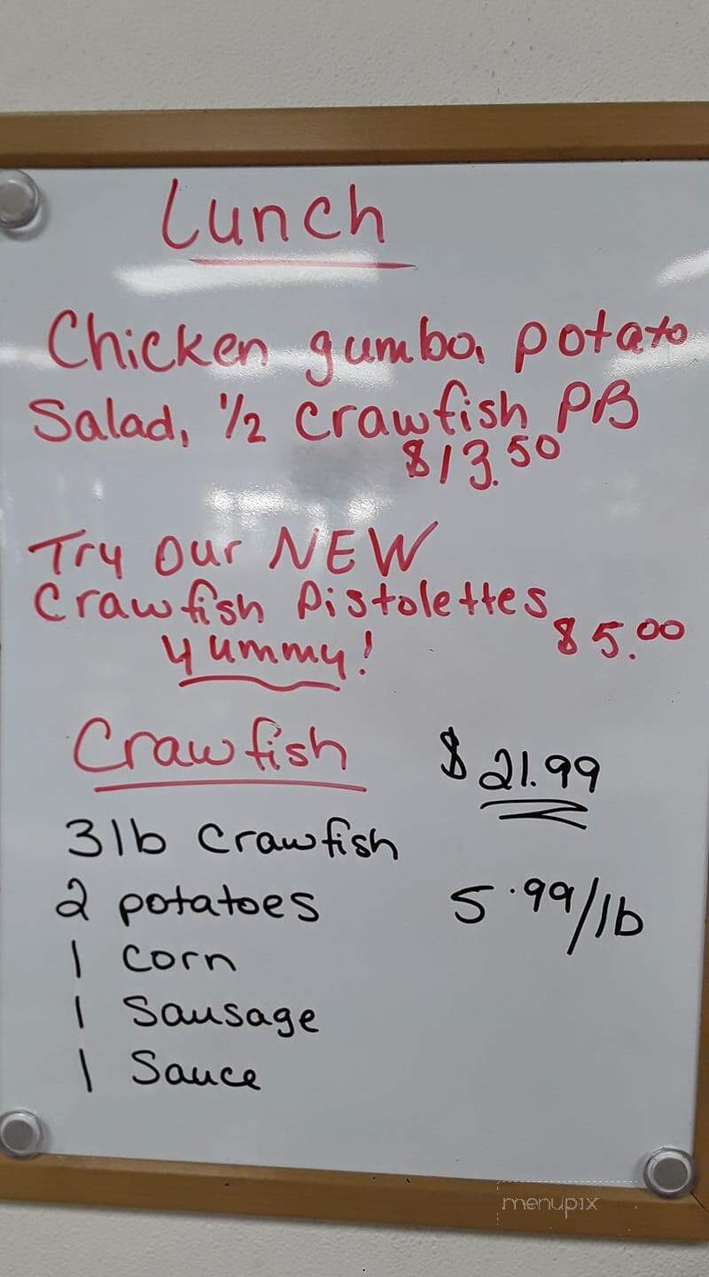 Chris Moran's Marina - Golden Meadow, LA menu_pic
