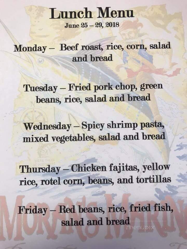 Chris Moran's Marina - Golden Meadow, LA menu_pic