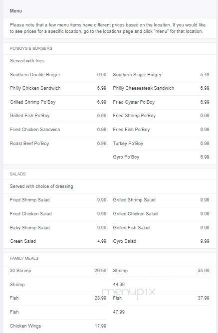 Sam's Southern Eatery - Natchitoches, LA menu_pic