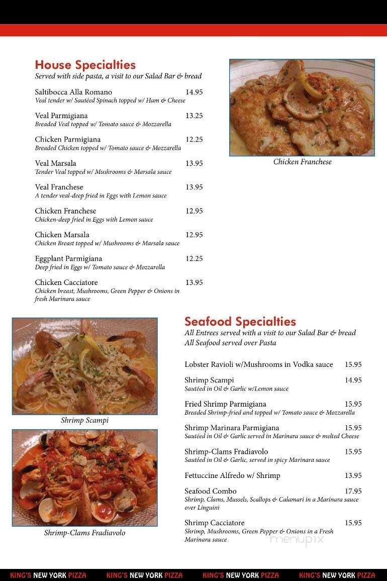 King's New York Pizza - Waynesboro, PA menu_pic