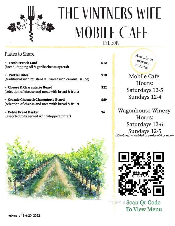 Wagonhouse Winery - Swedesboro, NJ menu_pic