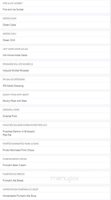 Horseheads Brewing - Horseheads, NY menu_pic