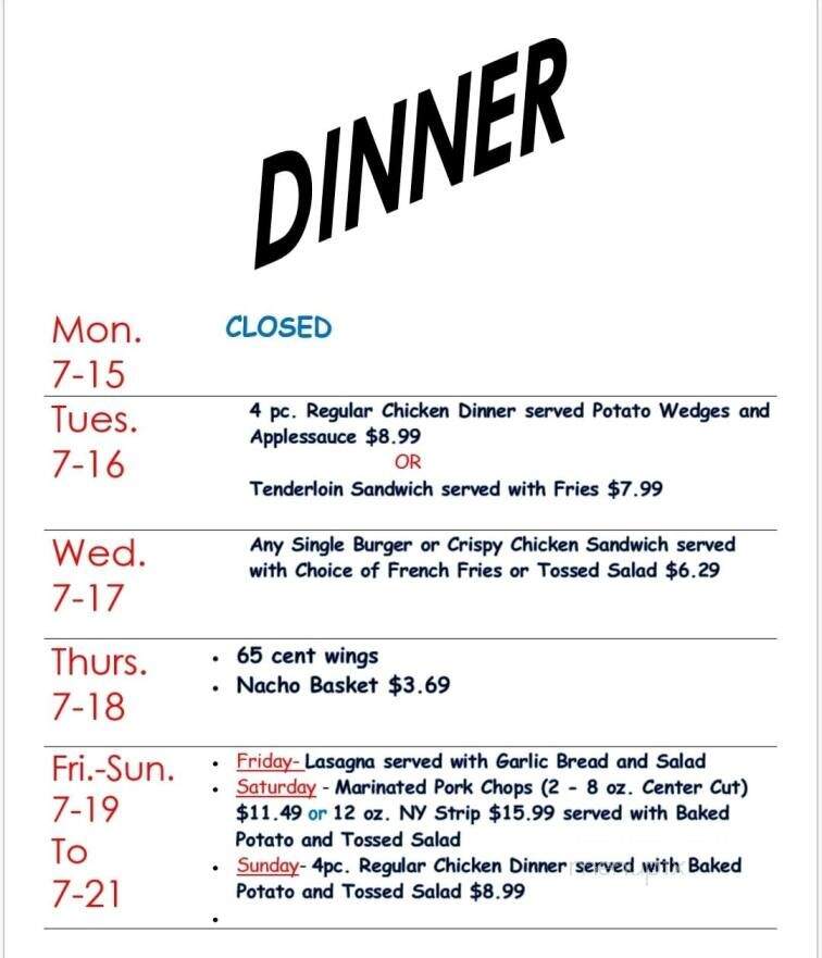 Brucken's - Fort Loramie, OH menu_pic