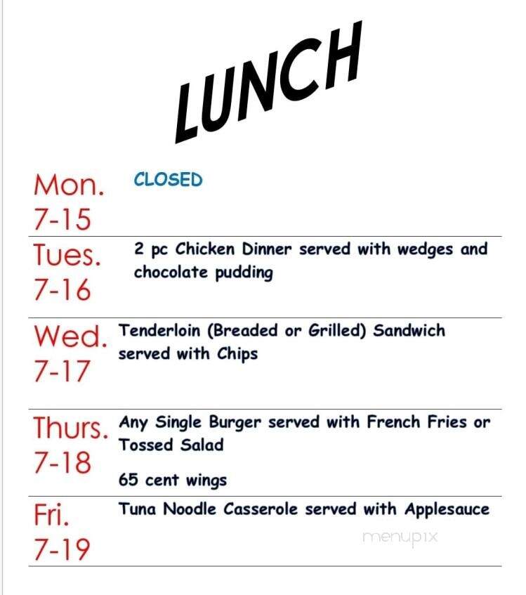 Brucken's - Fort Loramie, OH menu_pic