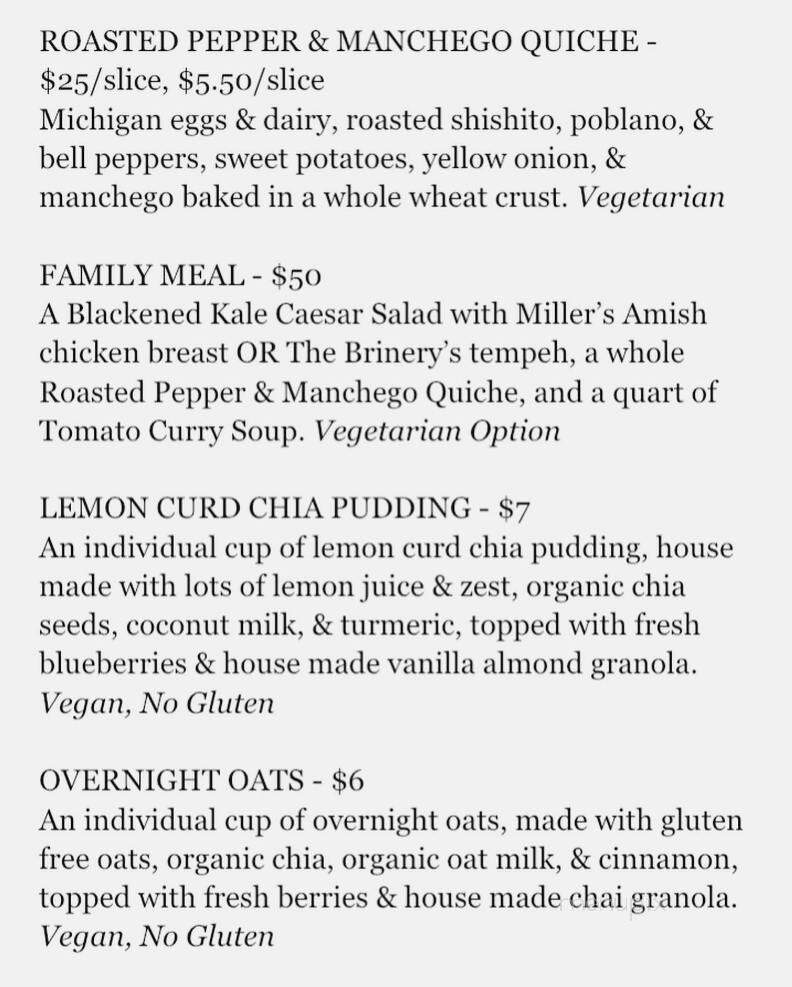 Juicy Kitchen - Ann Arbor, MI menu_pic