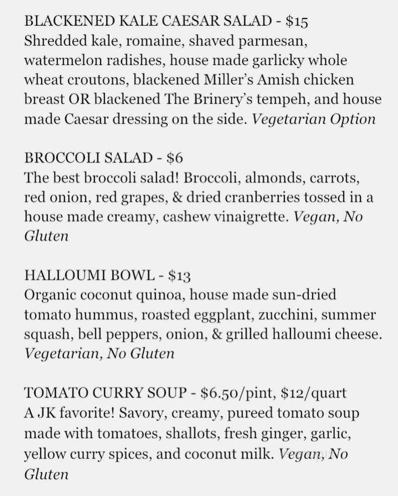 Juicy Kitchen - Ann Arbor, MI menu_pic
