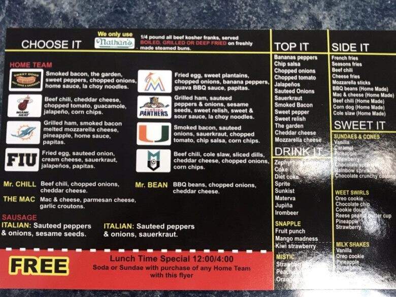 Sweet Dogs - Miami, FL menu_pic