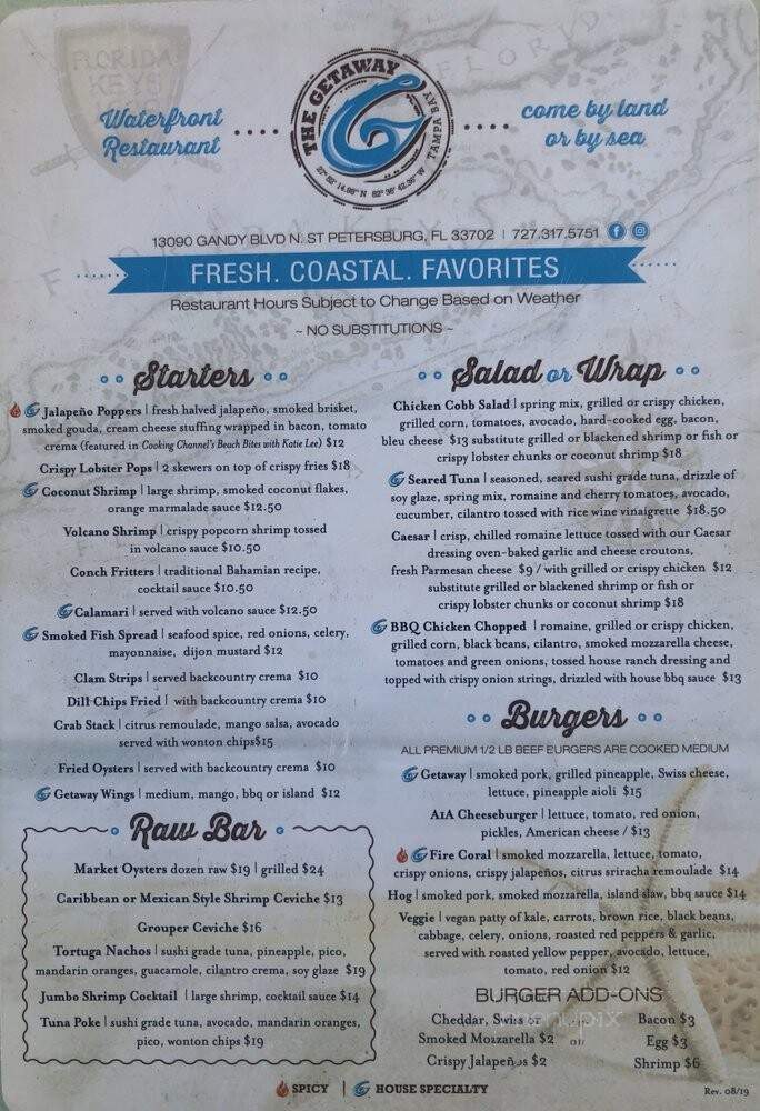 The Getaway - St Petersburg, FL menu_pic