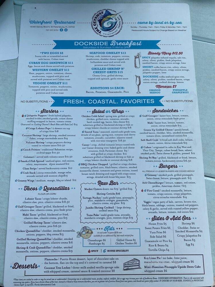 The Getaway - St Petersburg, FL menu_pic