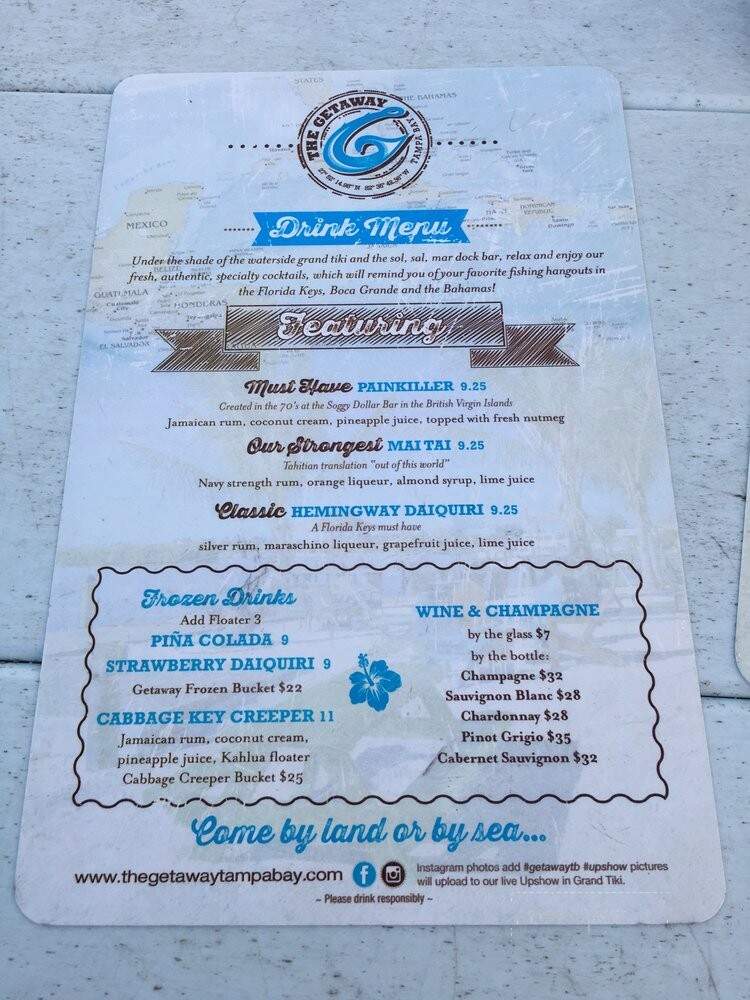 The Getaway - St Petersburg, FL menu_pic