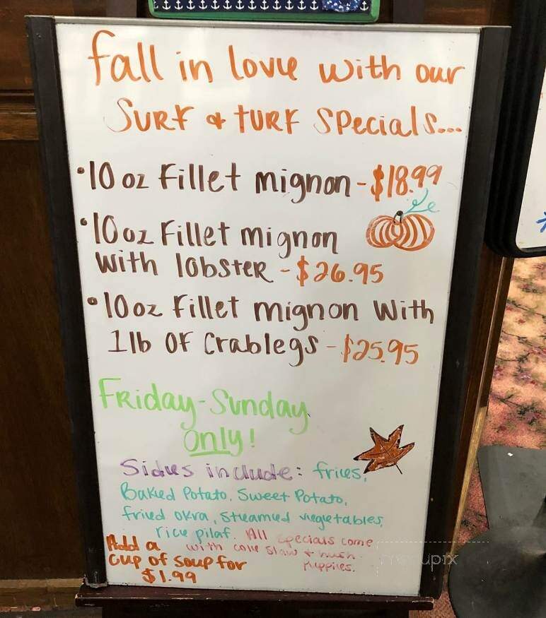 Oceanview Seafood II Restaurant - Cayce, SC menu_pic