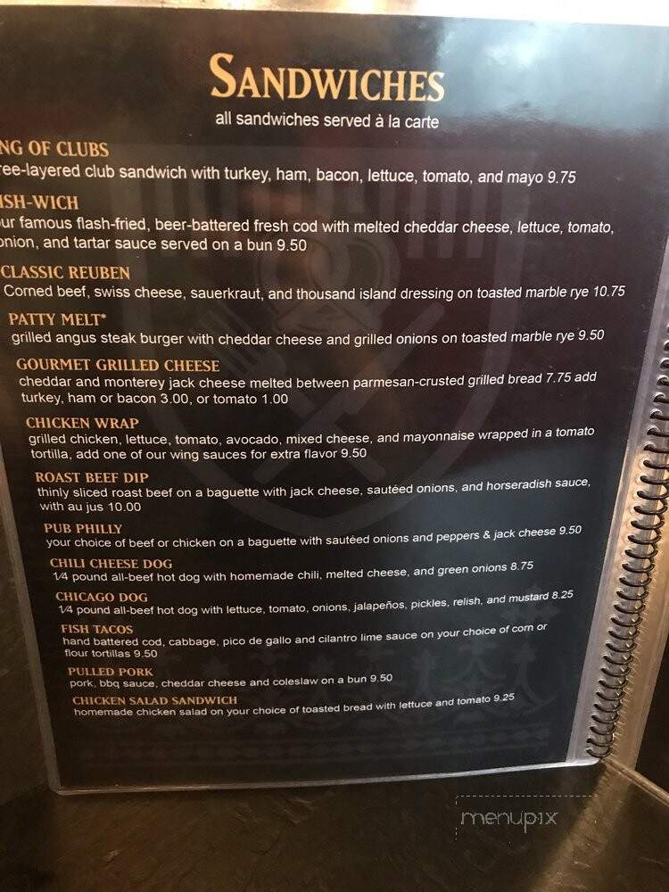 The Canyon's Crown Restaurant and Pub - Tucson, AZ menu_pic