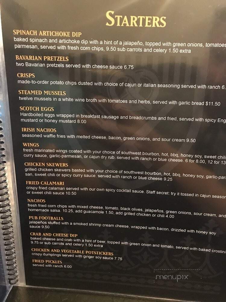 The Canyon's Crown Restaurant and Pub - Tucson, AZ menu_pic
