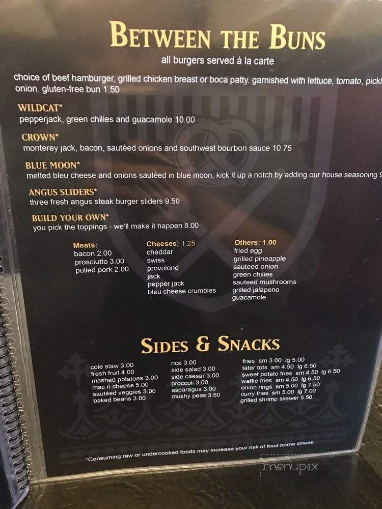 The Canyon's Crown Restaurant and Pub - Tucson, AZ menu_pic
