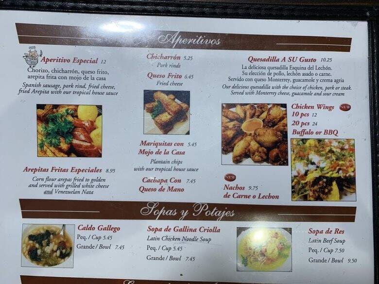 La Esquina del Lechon - Doral, FL menu_pic