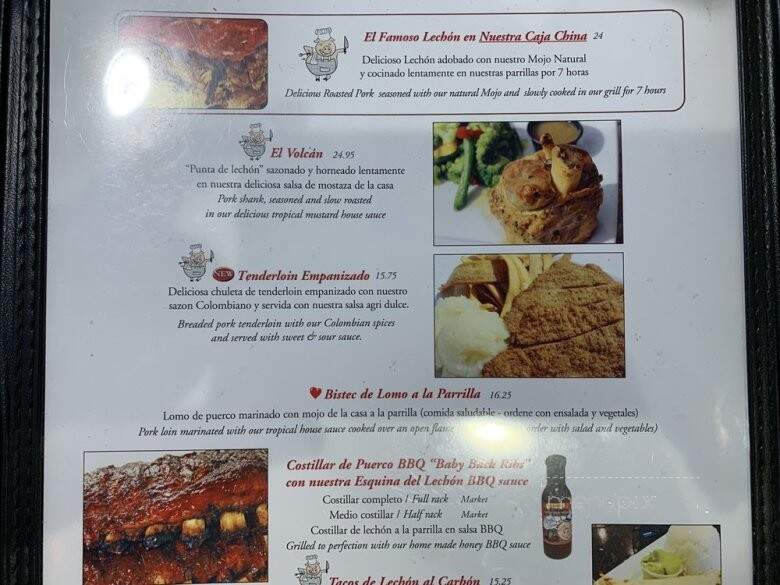 La Esquina del Lechon - Doral, FL menu_pic