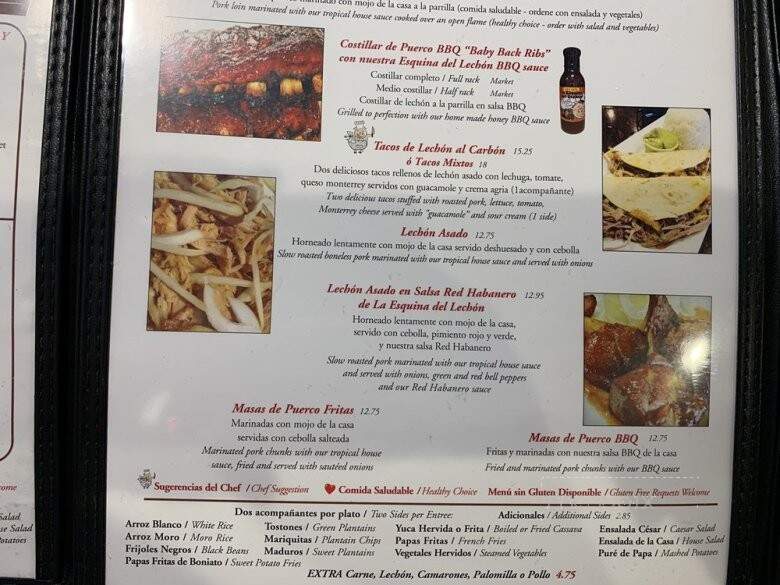 La Esquina del Lechon - Doral, FL menu_pic