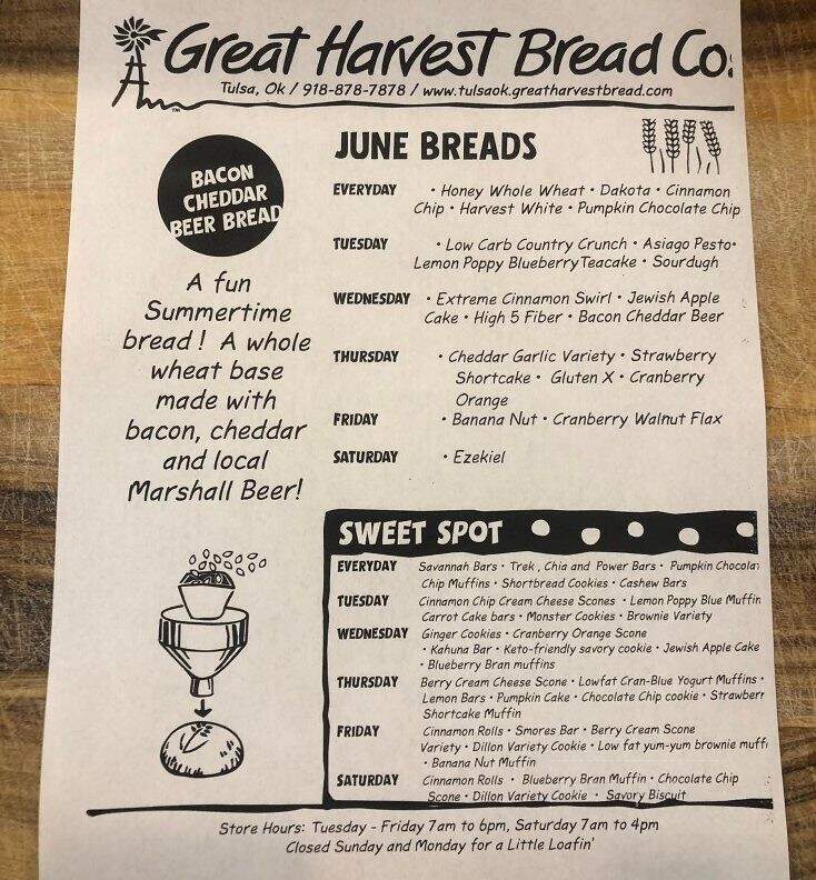 Great Harvest Bread Co. - Tulsa, OK menu_pic