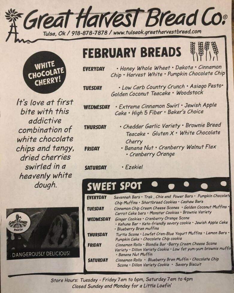 Great Harvest Bread Co. - Tulsa, OK menu_pic