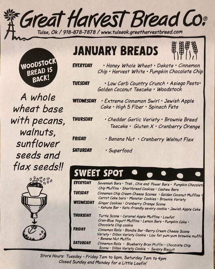 Great Harvest Bread Co. - Tulsa, OK menu_pic