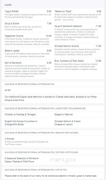 English Rose Tea Room - Ormond Beach, FL menu_pic