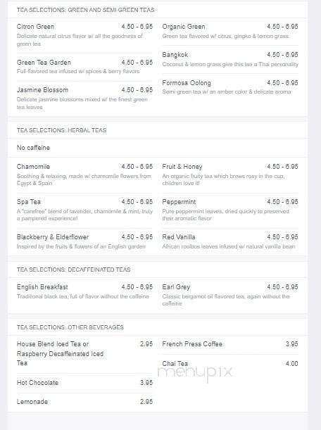 English Rose Tea Room - Ormond Beach, FL menu_pic