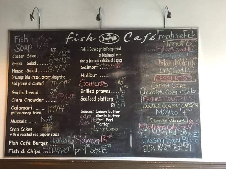 Fish Cafe - Vancouver, BC menu_pic