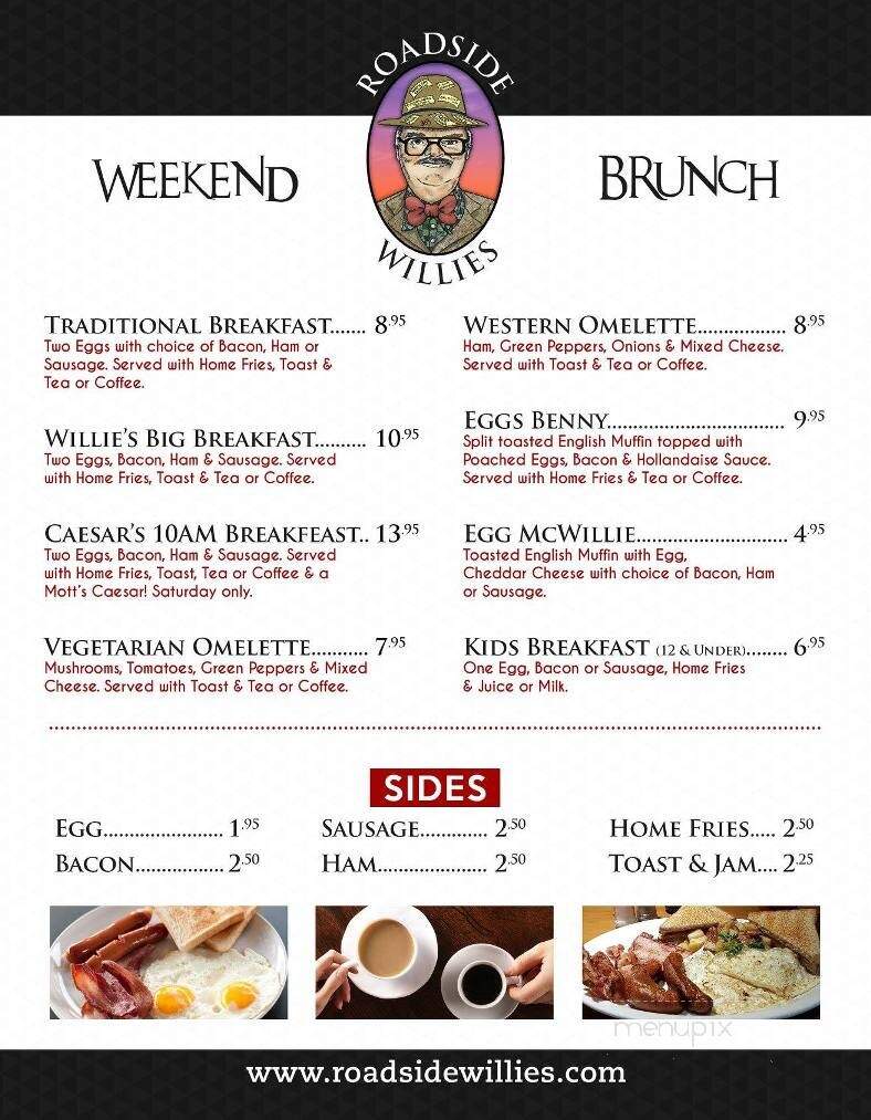 Roadside Willie's - Colchester, NS menu_pic