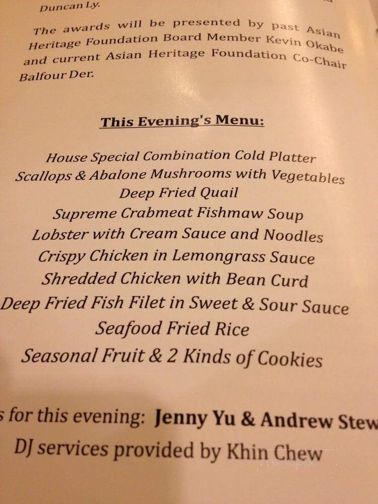 Regency Palace Restaurant - Calgary, AB menu_pic
