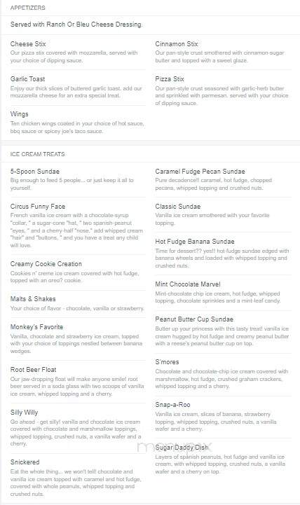 Happy Joe's Pizza & Ice Cream - Burlington, IA menu_pic