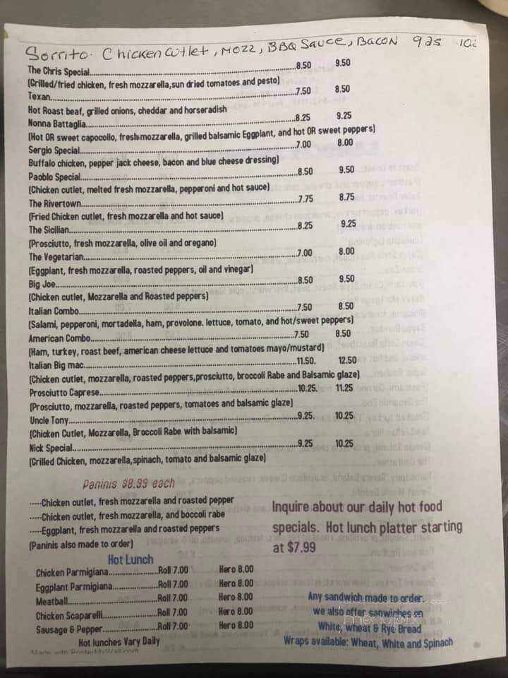 Battaglia Brothers Meateria - Dobbs Ferry, NY menu_pic