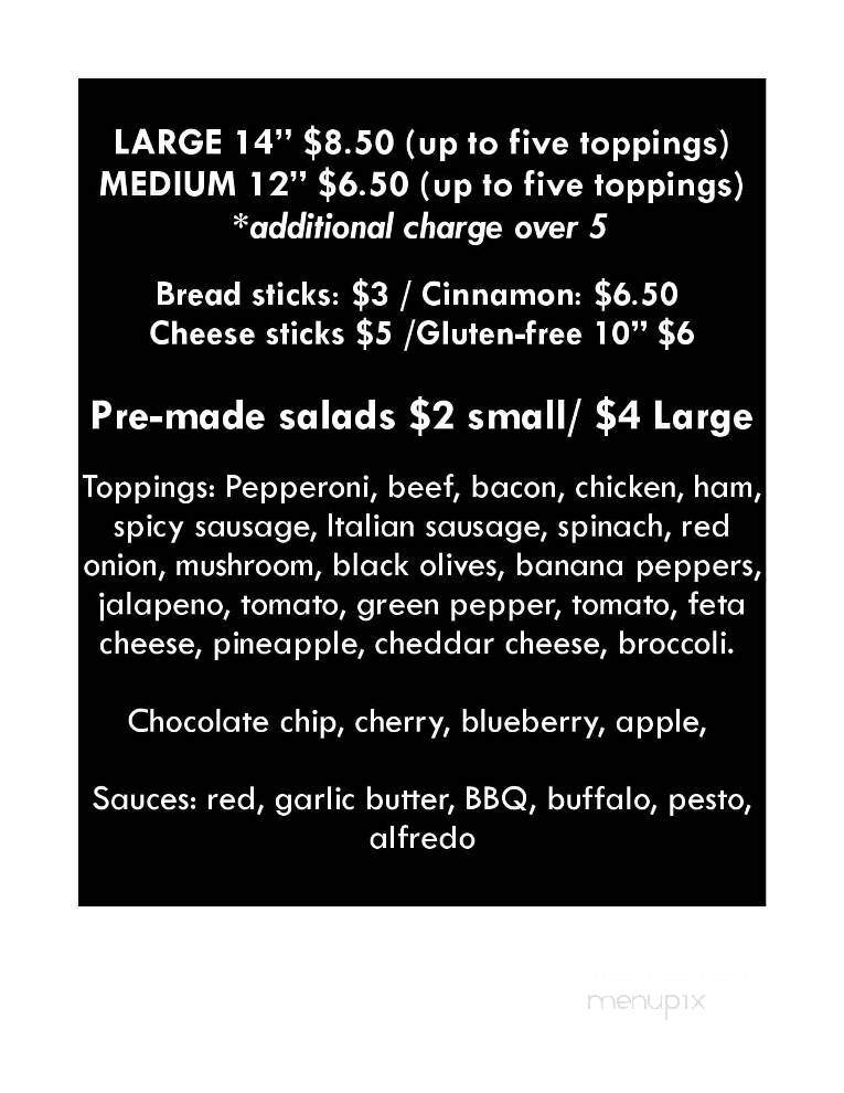 Downtown Pizza Co - Murphy, NC menu_pic