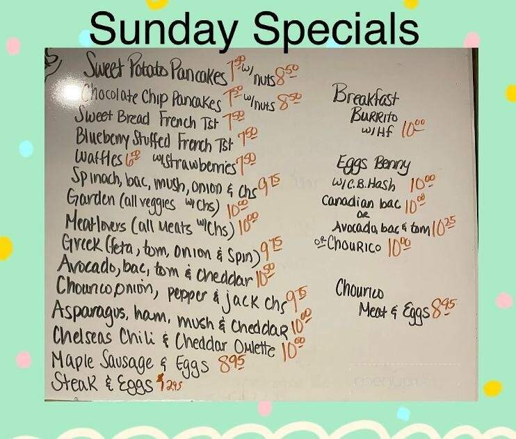 Chelsea's - Middletown, RI menu_pic