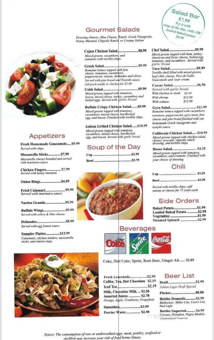 Ashton Ave Diner - Manassas, VA menu_pic