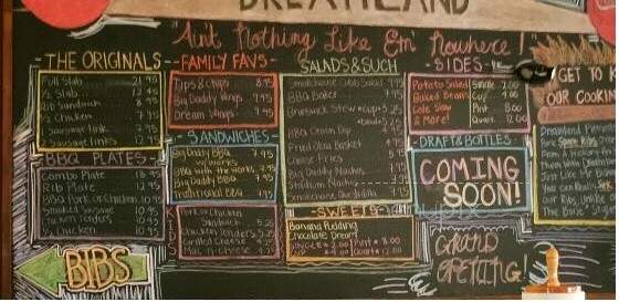 Dreamland BBQ - Montgomery, AL menu_pic