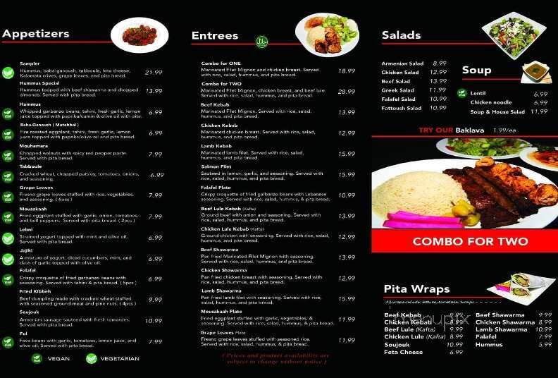 Janet's Mediterranean Cuisine - Duarte, CA menu_pic