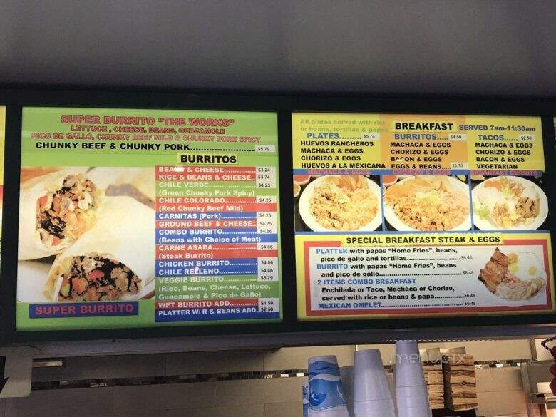 George's Mexican Food - Huntington Beach, CA menu_pic