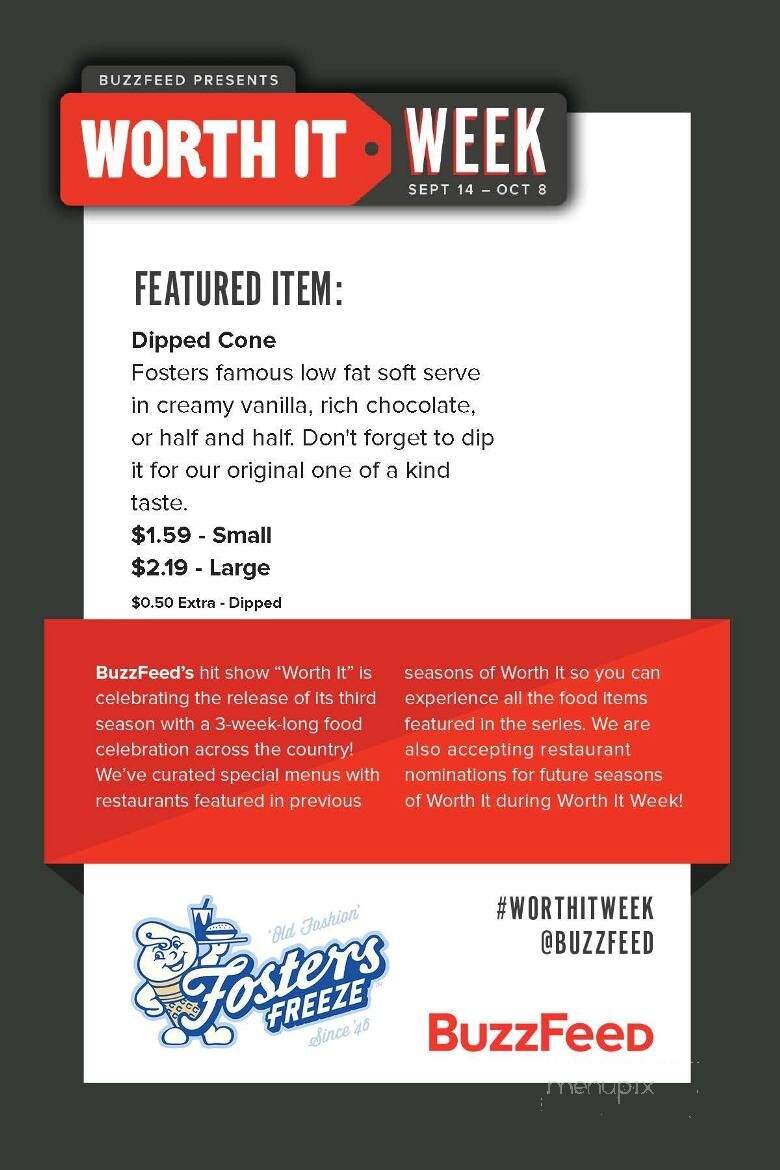 Fosters Freeze - Lucerne, CA menu_pic