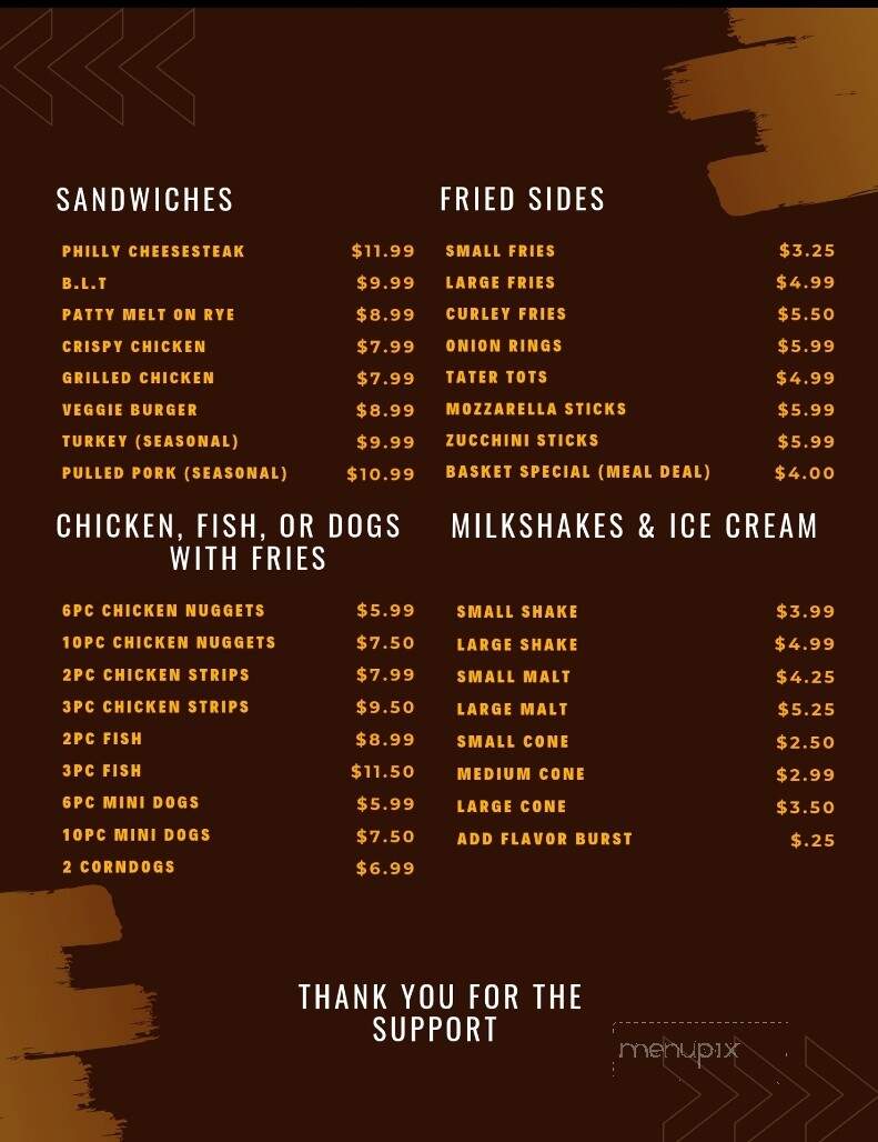 Burger Barn - Dunsmuir, CA menu_pic
