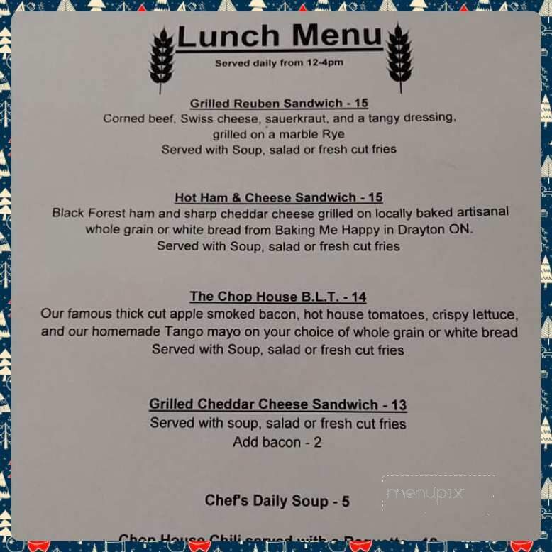 Drayton Chop House - Drayton, ON menu_pic