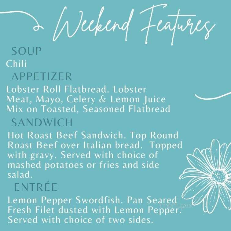Cora's Creekside Tavern - Burnham, PA menu_pic