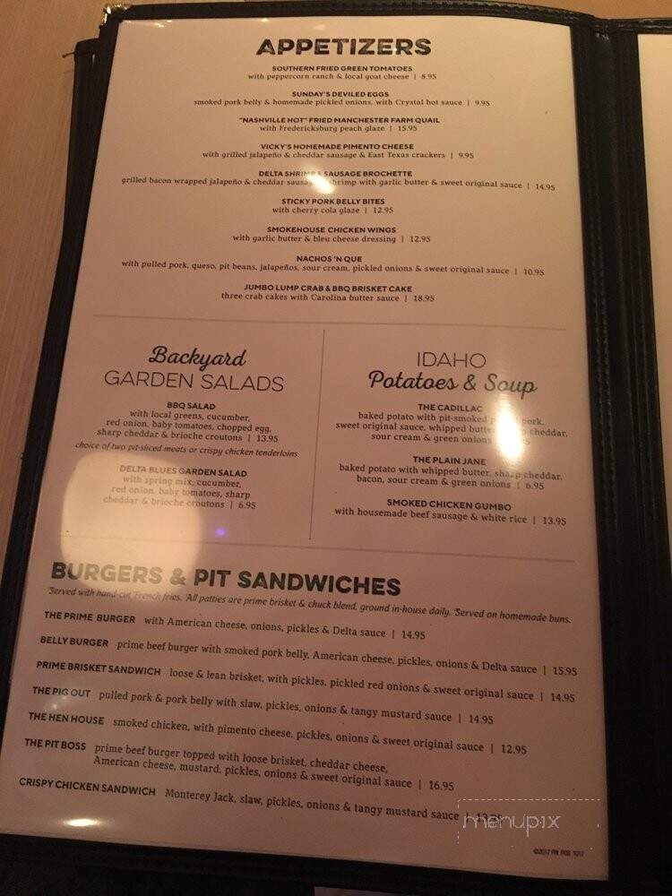 Pappas Delta Blues Smokehouse - Webster, TX menu_pic