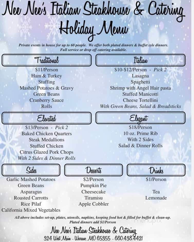 Nee Nee's Italian Steakhouse - Warsaw, MO menu_pic