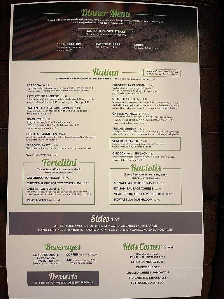 Nee Nee's Italian Steakhouse - Warsaw, MO menu_pic