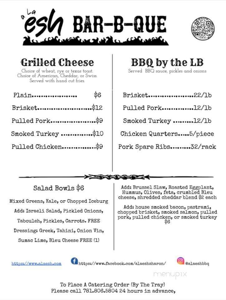 A La Esh - Sharon, MA menu_pic