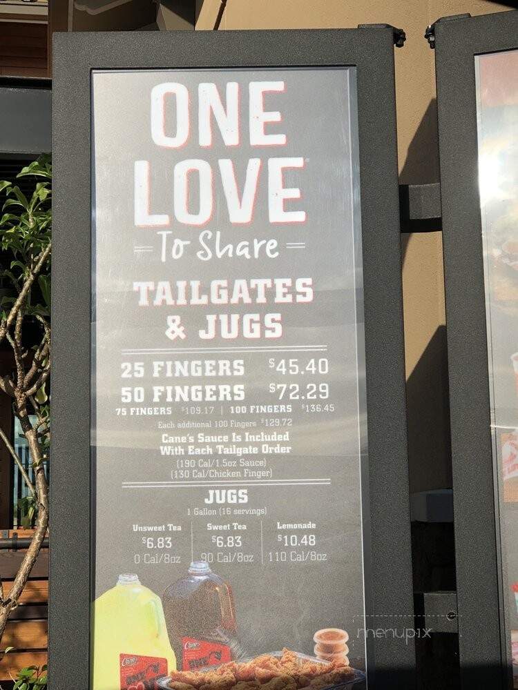 Raising Cane's Chicken Fingers - Kapolei, HI menu_pic