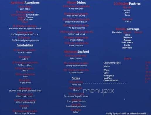 La Isla Flavor Cafe - Lake Placid, FL menu_pic
