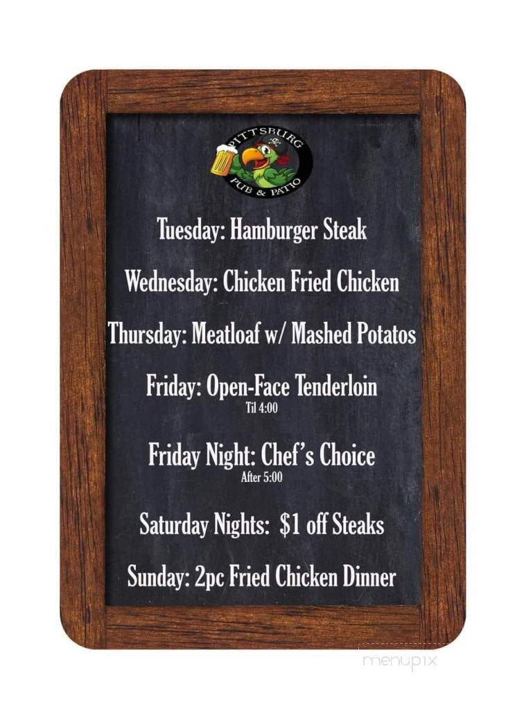 Pittsburg Pub and Patio - Pittsburg, MO menu_pic